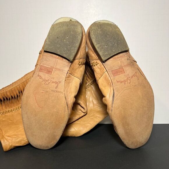 Womens SAM EDELMAN Berlin Tan Leather Knee High Boots / Size 7.5 Medium - Picture 7 of 8